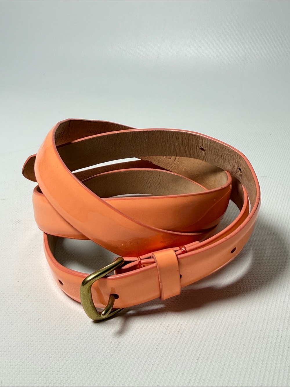 J. Crew Peach Patent Leather Belt - sz L